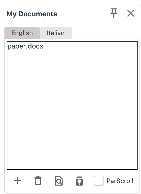 InterpretBank documents view